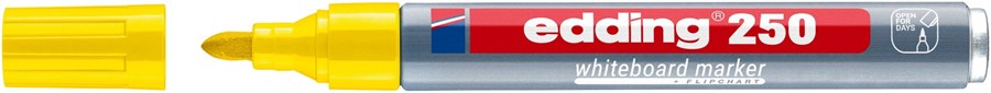 edding 250 Whiteboardmarker gelb, Rundspitze 1,5-3 mm (Art.-Nr.: 4-250005)