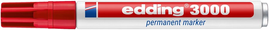 edding 3000 Permanentmarker rot, Rundspitze 1,5-3 mm (Art.-Nr.: 4-3000002)