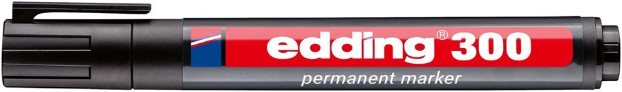 edding 300 Permanentmarker schwarz, Rundspitze 1,5-3 mm (Art.-Nr.: 4-300001)