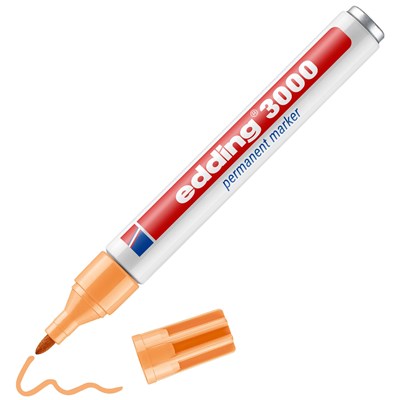 edding 3000 Permanentmarker hellorange, Rundspitze 1,5-3 mm (Art.-Nr.: 4-3000016)