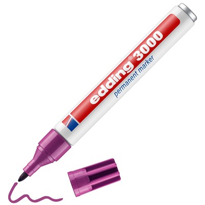 edding 3000 Permanentmarker rot-violett, Rundspitze 1,5-3 mm (Art.-Nr.: 4-3000020)