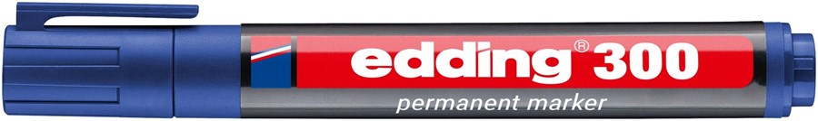 edding 300 Permanentmarker blau, Rundspitze 1,5-3 mm (Art.-Nr.: 4-300003)