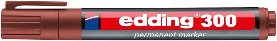 edding 300 Permanentmarker braun, Rundspitze 1,5-3 mm (Art.-Nr.: 4-300007)