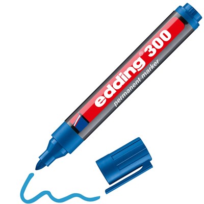 edding 300 Permanentmarker hellblau, Rundspitze 1,5-3 mm (Art.-Nr.: 4-300010)