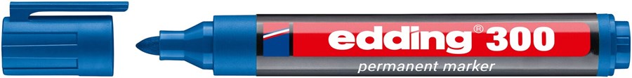 edding 300 Permanentmarker hellblau, Rundspitze 1,5-3 mm (Art.-Nr.: 4-300010)