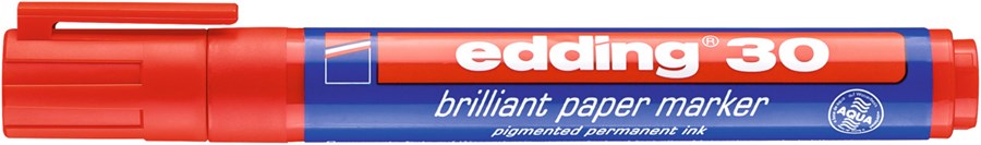 edding 30 Brilliant-Papiermarker rot, Rundspitze 1,5-3 mm (Art.-Nr.: 4-30002)