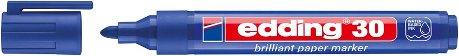 edding 30 Brilliant-Papiermarker blau, Rundspitze 1,5-3 mm (Art.-Nr.: 4-30003)