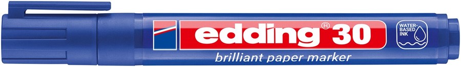 edding 30 Brilliant-Papiermarker blau, Rundspitze 1,5-3 mm (Art.-Nr.: 4-30003)