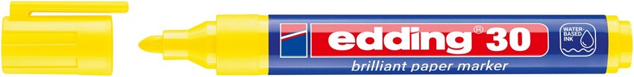 edding 30 Brilliant-Papiermarker gelb, Rundspitze 1,5-3 mm (Art.-Nr.: 4-30005)