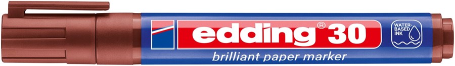 edding 30 Brilliant-Papiermarker braun, Rundspitze 1,5-3 mm (Art.-Nr.: 4-30007)