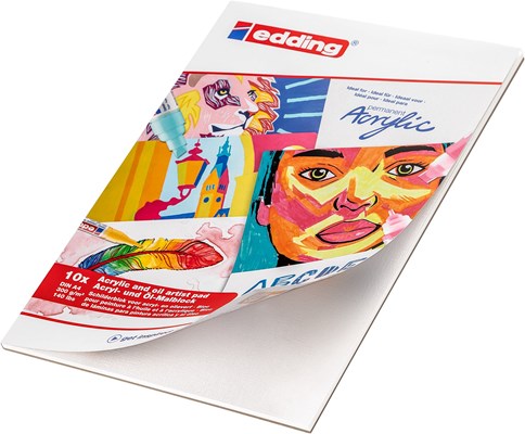 edding 30010 Acryl Malblock A4 10 Blatt weiß (Art.-Nr.: 4-30010-A4)