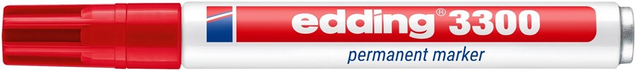 edding 3300 Permanentmarker rot, Keilspitze 1-5 mm (Art.-Nr.: 4-3300002)