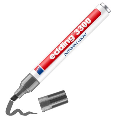 edding 3300 Permanentmarker grau, Keilspitze 1-5 mm (Art.-Nr.: 4-3300012)