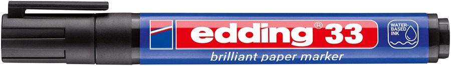 edding 33 Brilliant-Papiermarker schwarz, Keilspitze 1-5 mm (Art.-Nr.: 4-33001)