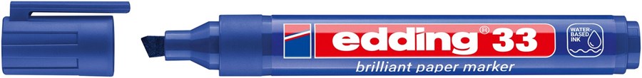 edding 33 Brilliant-Papiermarker blau, Keilspitze 1-5 mm (Art.-Nr.: 4-33003)