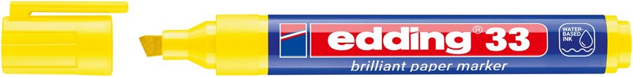 edding 33 Brilliant-Papiermarker gelb, Keilspitze 1-5 mm (Art.-Nr.: 4-33005)