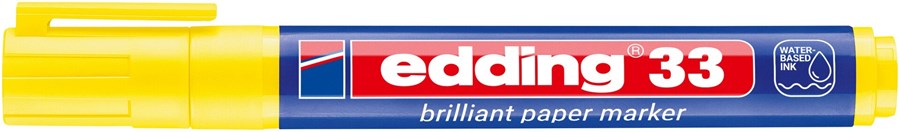 edding 33 Brilliant-Papiermarker gelb, Keilspitze 1-5 mm (Art.-Nr.: 4-33005)
