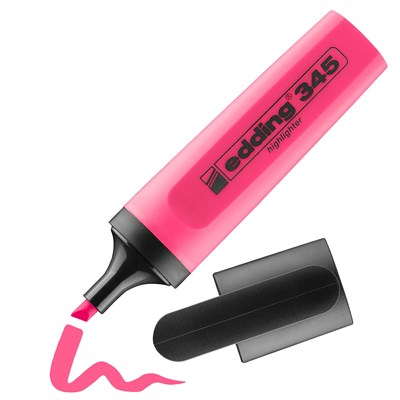 edding 345 Textmarker rosa, Keilspitze 2-5 mm (Art.-Nr.: 4-345009)