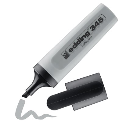 edding 345 Textmarker silbergrau, Keilspitze 2-5 mm (Art.-Nr.: 4-345012)