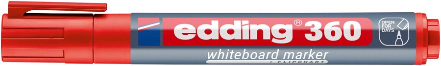 edding 360 Whiteboardmarker rot, Rundspitze 1,5-3 mm (Art.-Nr.: 4-360002)