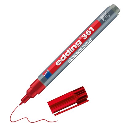 edding 361 Whiteboardmarker rot, Rundspitze 1 mm (Art.-Nr.: 4-361002)
