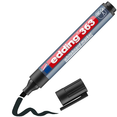edding 363 Whiteboardmarker schwarz, Keilspitze 1-5 mm (Art.-Nr.: 4-363001)