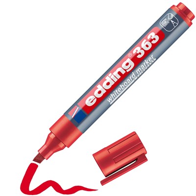 edding 363 Whiteboardmarker rot, Keilspitze 1-5 mm (Art.-Nr.: 4-363002)