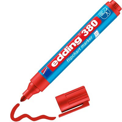 edding 380 Flipchartmarker rot, Rundspitze 1,5-3 mm (Art.-Nr.: 4-380002)