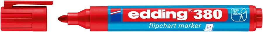 edding 380 Flipchartmarker rot, Rundspitze 1,5-3 mm (Art.-Nr.: 4-380002)