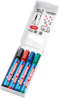 edding 383 Flipchartmarker 4er Set sortiert, Keilspitze 1-5 mm (Art.-Nr.: 4-383-4-2)