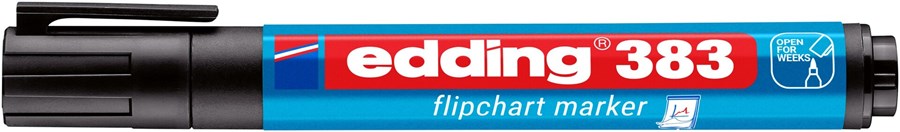 edding 383 Flipchartmarker schwarz, Keilspitze 1-5 mm (Art.-Nr.: 4-383001)