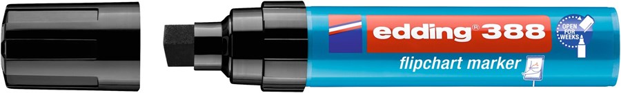 edding 388 Flipchartmarker schwarz, Keilspitze 4-12 mm (Art.-Nr.: 4-388001)