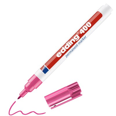 edding 400 Permanentmarker rosa, Rundspitze 1 mm (Art.-Nr.: 4-400009)