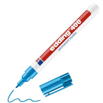 edding 400 Permanentmarker hellblau, Rundspitze 1 mm (Art.-Nr.: 4-400010)