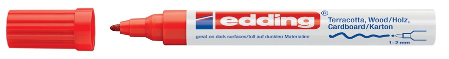 edding 4040 Mattlackmarker rot, Rundspitze 1-2 mm (Art.-Nr.: 4-4040002)