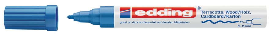 edding 4040 Mattlackmarker blau, Rundspitze 1-2 mm (Art.-Nr.: 4-4040003)