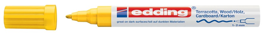 edding 4040 Mattlackmarker gelb, Rundspitze 1-2 mm (Art.-Nr.: 4-4040005)