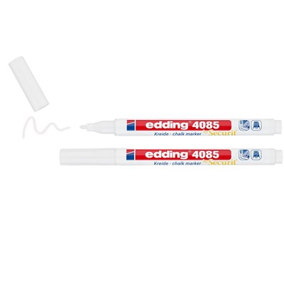 edding 4085 Kreidemarker 2er Set weiß, Rundspitze 1-2 mm (Art.-Nr.: 4-4085-2-1049)