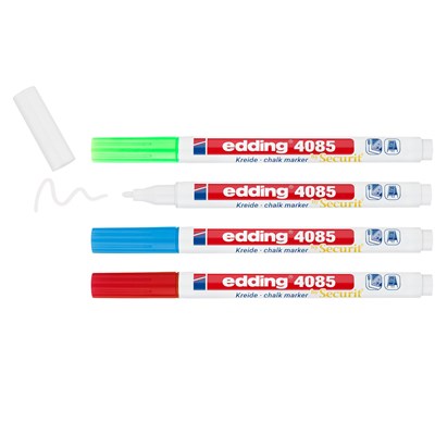 edding 4085 Kreidemarker 4er Set Basic, Rundspitze 1-2 mm (Art.-Nr.: 4-4085-4-1BAS)