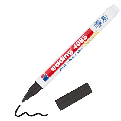edding 4085 Kreidemarker schwarz, Rundspitze 1-2 mm (Art.-Nr.: 4-4085001)