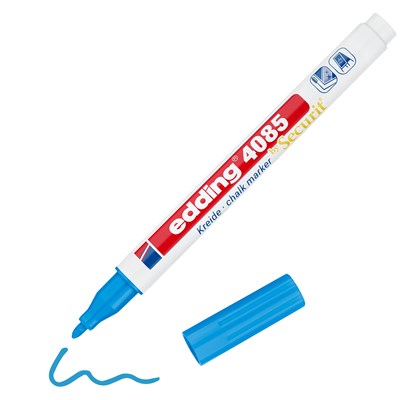 edding 4085 Kreidemarker hellblau, Rundspitze 1-2 mm (Art.-Nr.: 4-4085010)