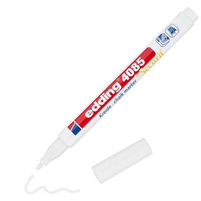 edding 4085 Kreidemarker weiß, Rundspitze 1-2 mm (Art.-Nr.: 4-4085049)