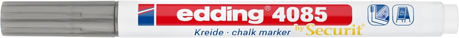 edding 4085 Kreidemarker Silber, Rundspitze 1-2 mm (Art.-Nr.: 4-4085054)