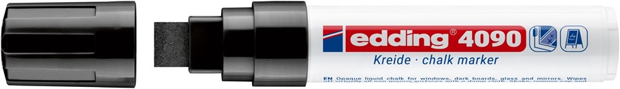 edding 4090 Kreidemarker schwarz, Keilspitze 4-15 mm (Art.-Nr.: 4-4090001)