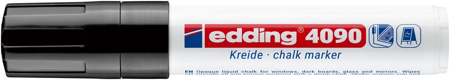 edding 4090 Kreidemarker schwarz, Keilspitze 4-15 mm (Art.-Nr.: 4-4090001)