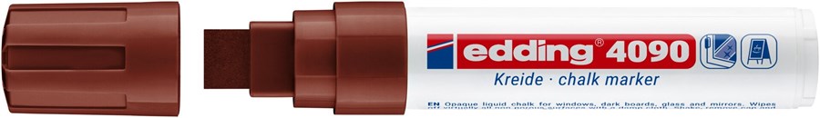 edding 4090 Kreidemarker braun, Keilspitze 4-15 mm (Art.-Nr.: 4-4090007)