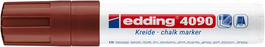 edding 4090 Kreidemarker braun, Keilspitze 4-15 mm (Art.-Nr.: 4-4090007)