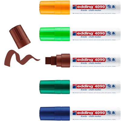 edding 4090 Kreidemarker 5er Set, Keilspitze 4-15 mm (Art.-Nr.: 4-4090099)