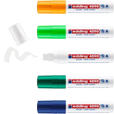 edding 4090 Kreidemarker 5er Set, Keilspitze 4-15 mm (Art.-Nr.: 4-4090999)