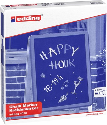 edding 4090 Kreidemarker 5er Set, Keilspitze 4-15 mm (Art.-Nr.: 4-4090999)